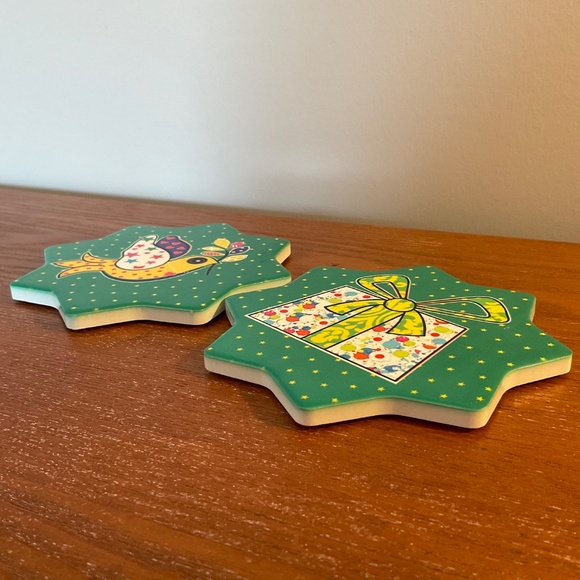 **Free with Purchase** Festive Ceramic Coasters by Maxwell Williams - Set of 2 - Picture 9 of 10